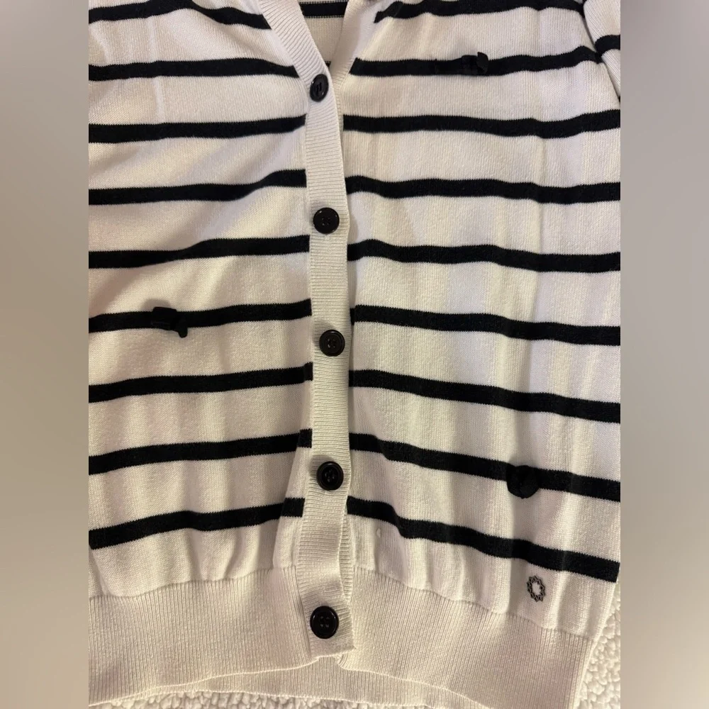 Anthropologie Numph white/black cardigan - Picture 6 of 8